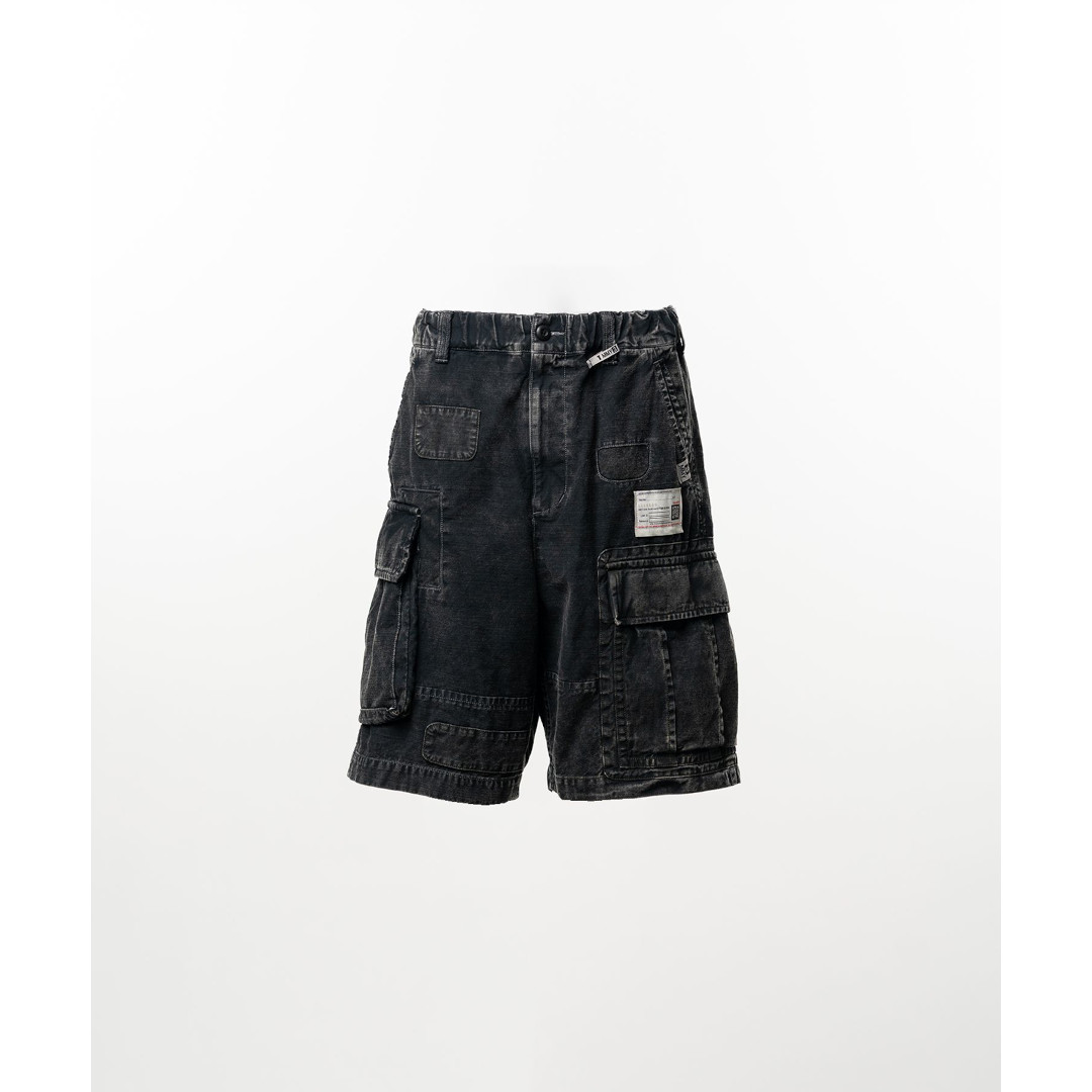 ＼全品P10倍！4/4(土)20時～／ Maison MIHARA YASUHIRO | メゾンミハラヤスヒロ Repaired Cargo Shorts BLACK (A16PT044)【送料無料】26SS 26春夏 パンツ リペア カーゴ ショーツ ショートパンツ