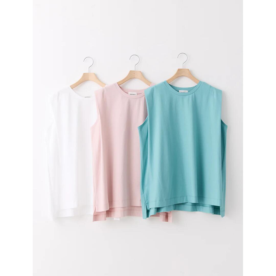 ADAWAS/アダワス DRY COTTON JERSEY FLARED TANK  WHITE (ADWS-507-38 )  26SS 26春夏   貯蔵タンクとっ始め トップス