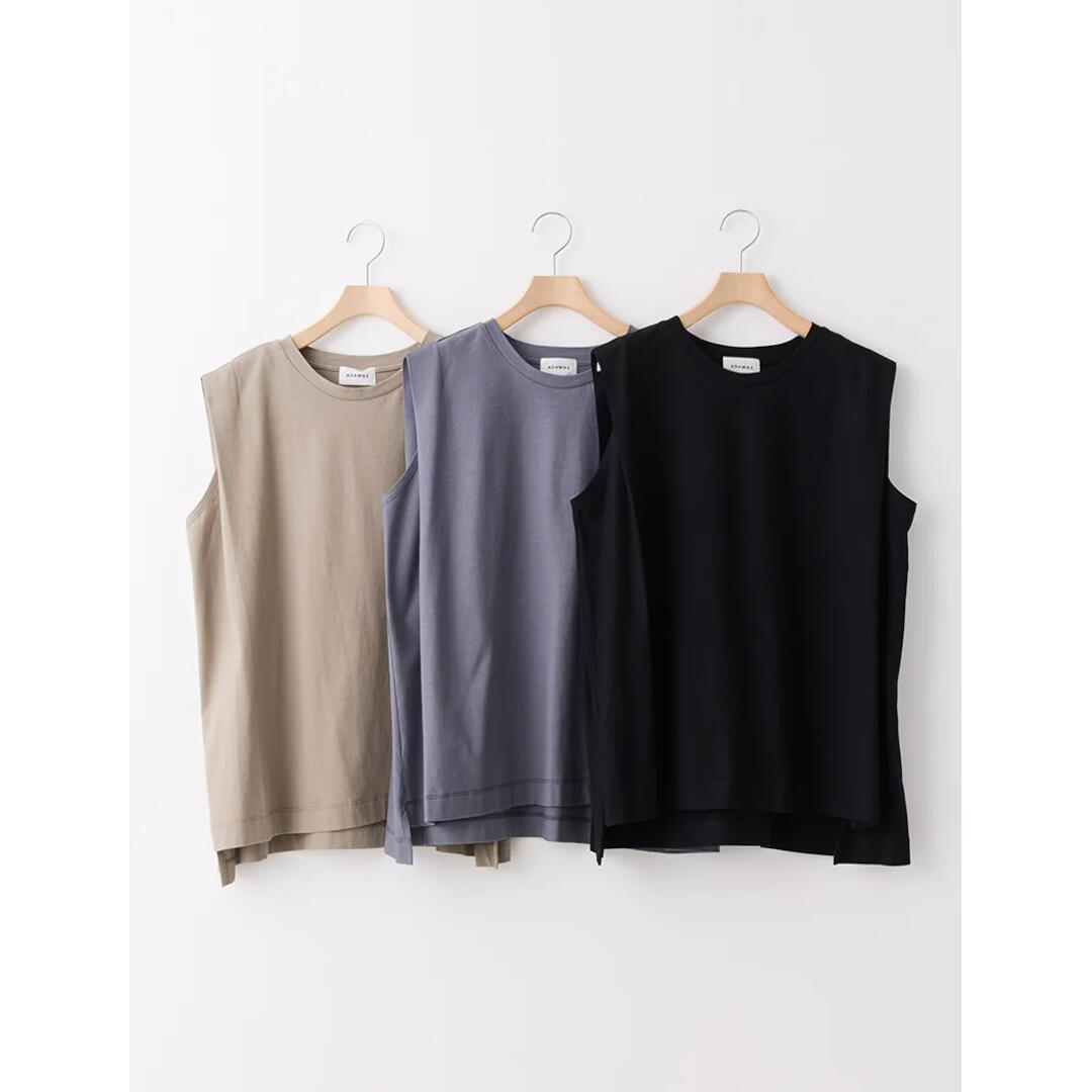 ADAWAS/アダワス DRY COTTON JERSEY FLARED TANK GREY (ADWS-507-38 )  26SS 26春夏   貯蔵タンクとっ始め トップス