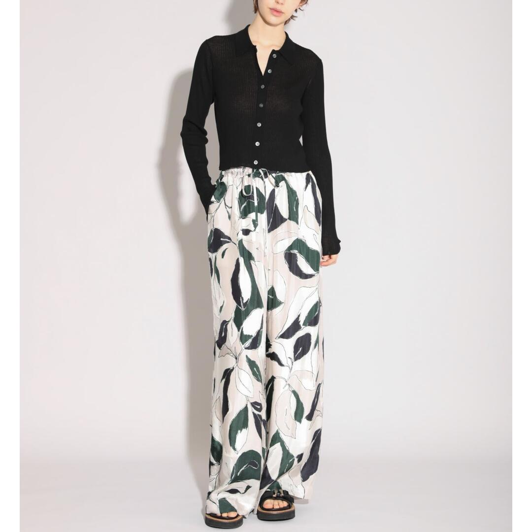 SACRA【櫻】F.TWIST COTTON SILK RIB POLO CARDIGAN 990BLACK (126230081)               26SS 26春夏  ジレー リブポロカーディガン