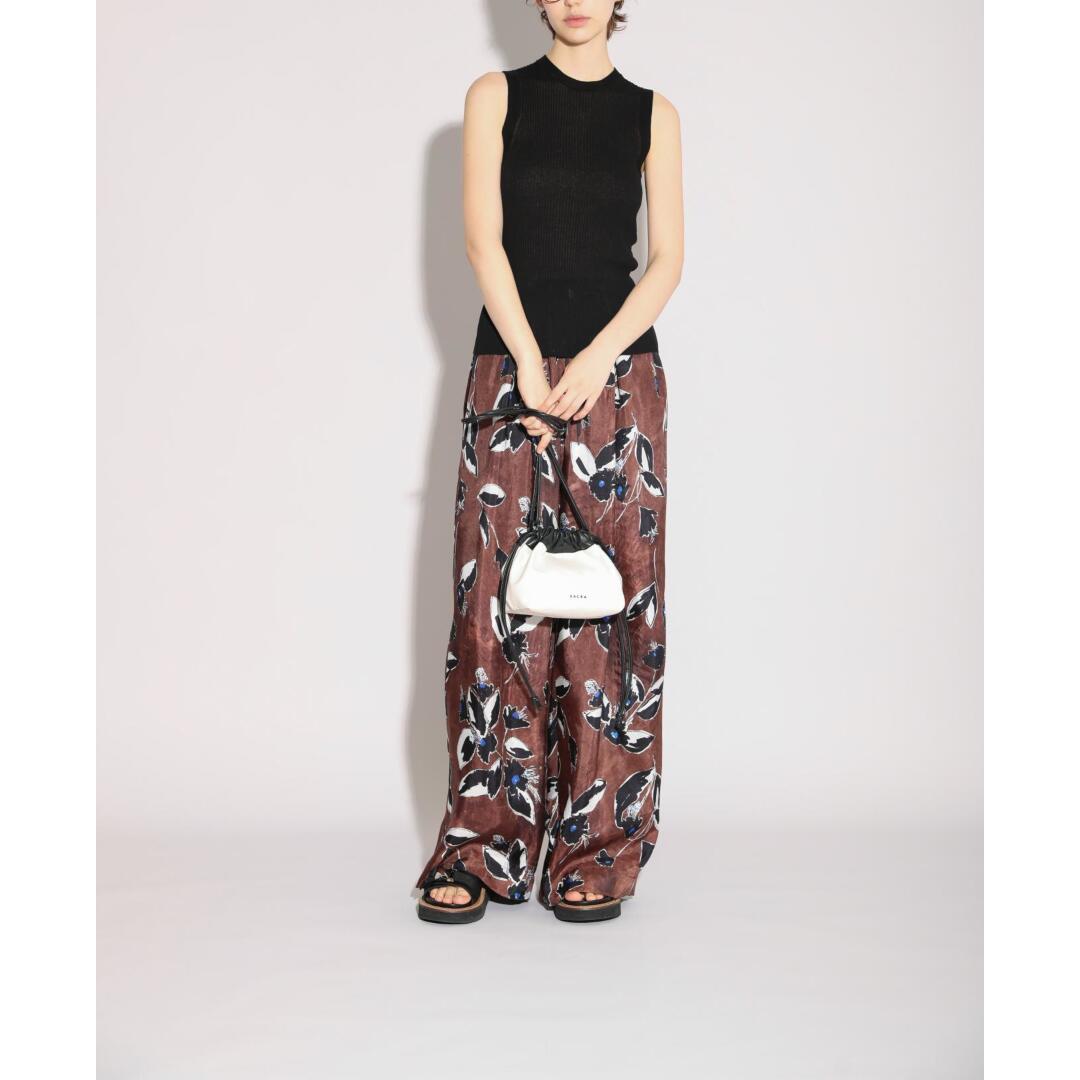 SACRA【桜】FINE TWIST CO/SI RIB N/S TOP 990BLACK (126231081)               26SS 26春夏  トップス ノースリーブ