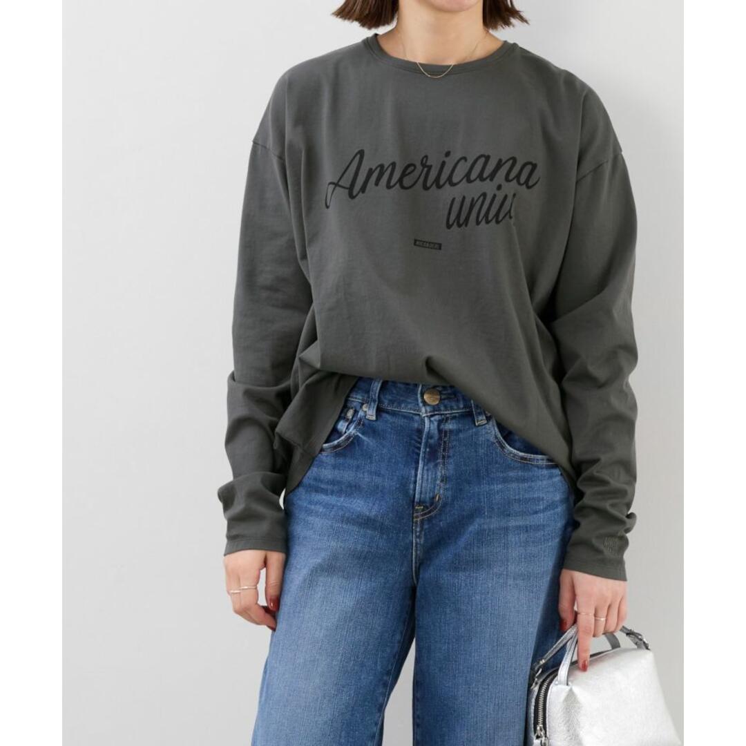 MICA \u0026 DEAL【マイカアンドディール】15th ANNIVERSARY 【AMERICANA×MICA\u0026DEAL】ロング衣袂T-shirt GRAY (0125309271) 25AW 25秋冬 トップス ロゴタイプロングティーシャツ