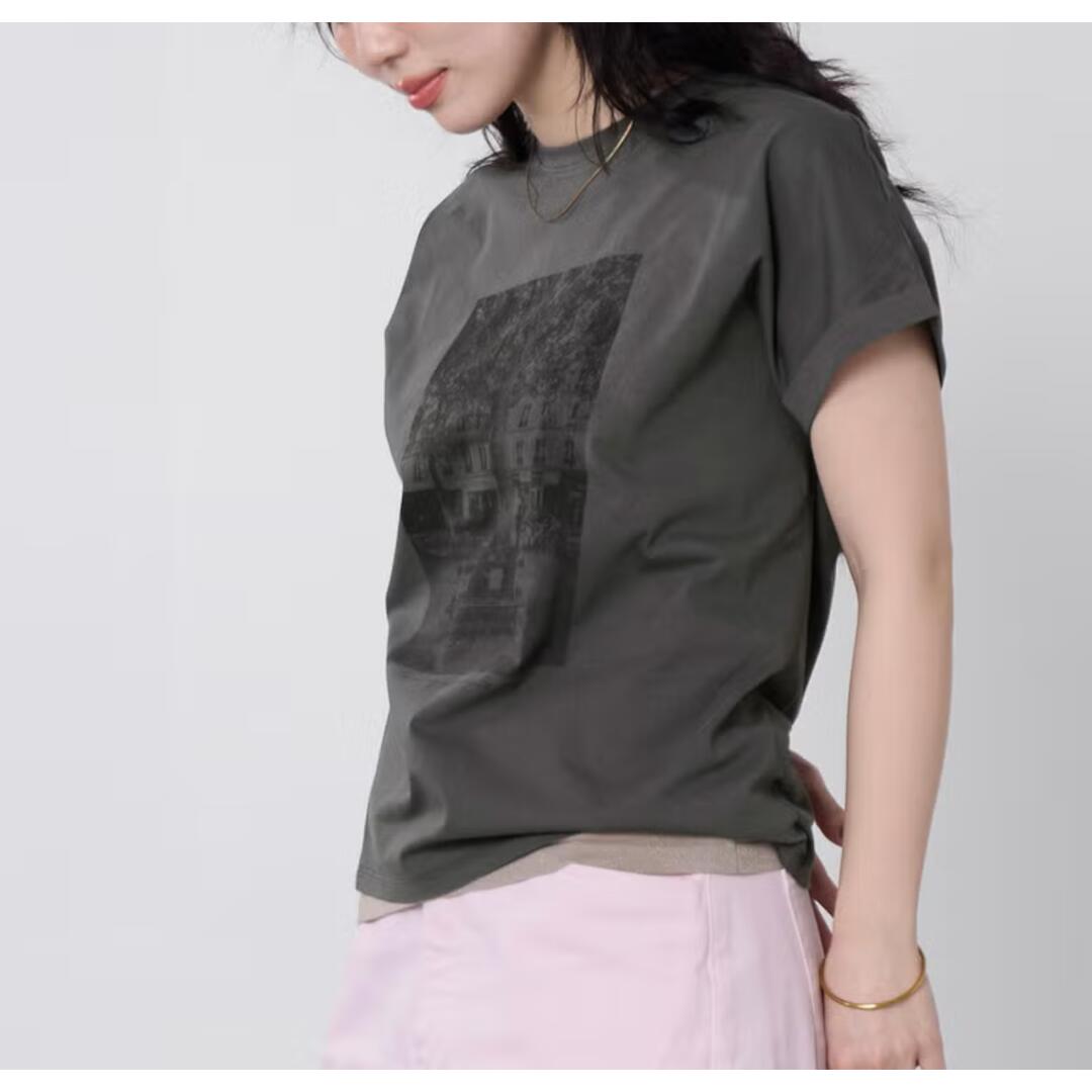 ＼全品10%OFFクーポン配布中／ MICA & DEAL【マイカアンドディール】 フォトプリントT-shirt GRAY (0126209112) 26SS 26春夏 　トップス　フォトプリントTシャツ