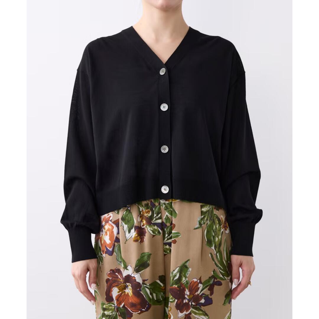 ★ MICA \u0026 DEAL【マイカアンドディール】当たること冷感/UVとり捨てる-Vネックショートカーディガン BLACK  (0126208127) 26SS 26春夏 V素っ首 ジレー
