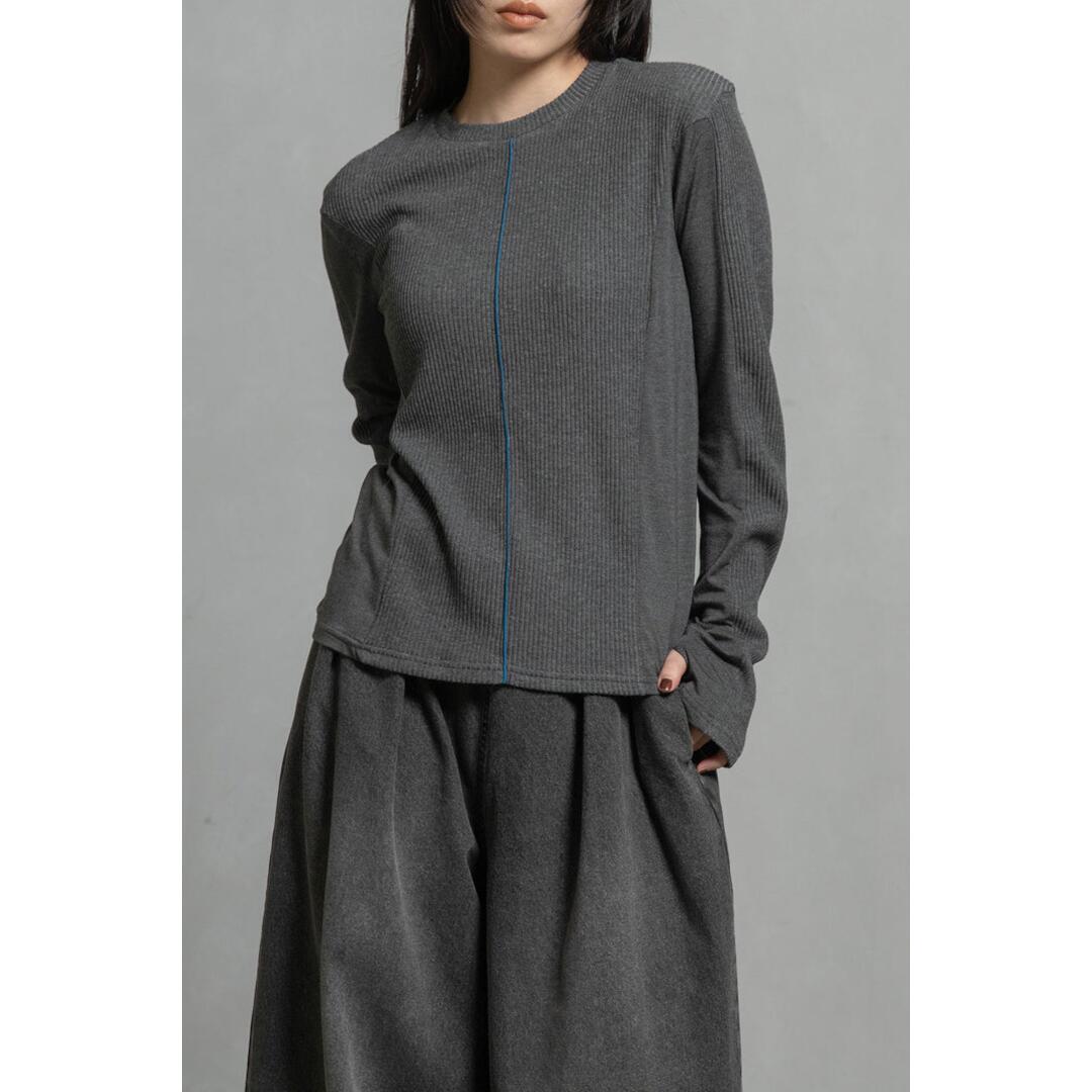 【7月19日20時～エントリーで最大P20倍】MARECHAL TERRE 【マルシャルテル】 ラグウォームインナー GRAY (ZMT255CT517) 25AW　25秋冬　トップス　カットソー　リブニット　クルーネック｜セレクトショップ　モンドジャコモ