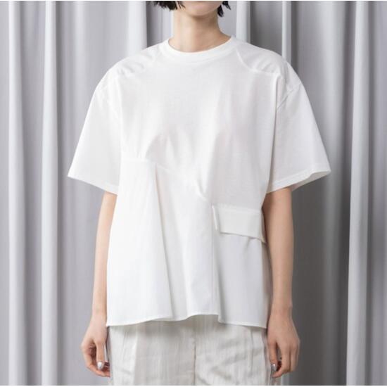 MARECHAL TERRE 【マルシャルテル】【人付き合い冷感役立つこと付き添い人】Aラインコンビネーショントップス  OFF WHITE  (ZMT262CT129) 26SS 26春夏 トップス カットソー