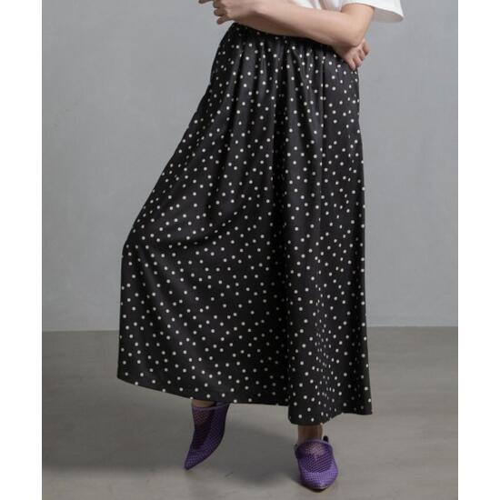 MARECHAL TERRE 【マルシャルテル】 ドットガウチョパンツ BLACK (ZMT252PT134) 25SS　25春夏　パンツ　ガウチョパンツ