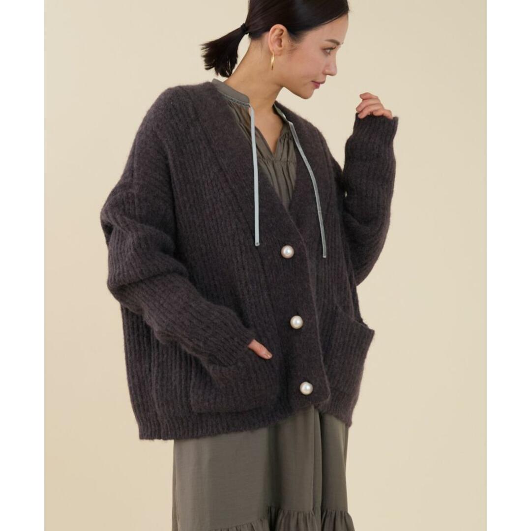 【marmors】mohair knit cardigan BROWN (0225308138) 25AW 25秋冬 ジレー