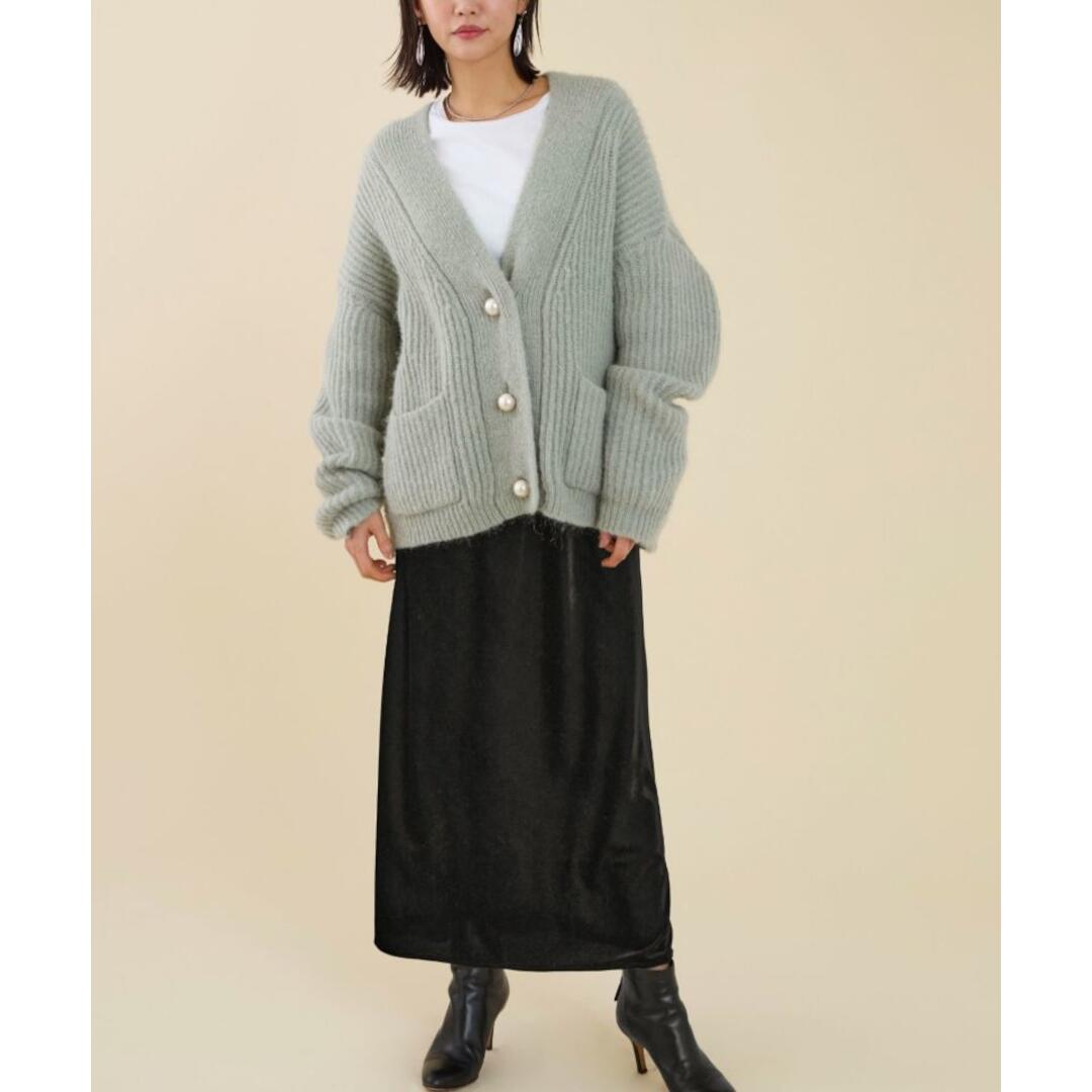 【marmors】mohair knit cardigan BLUE-GRAY (0225308138) 25AW 25秋冬 ジレー