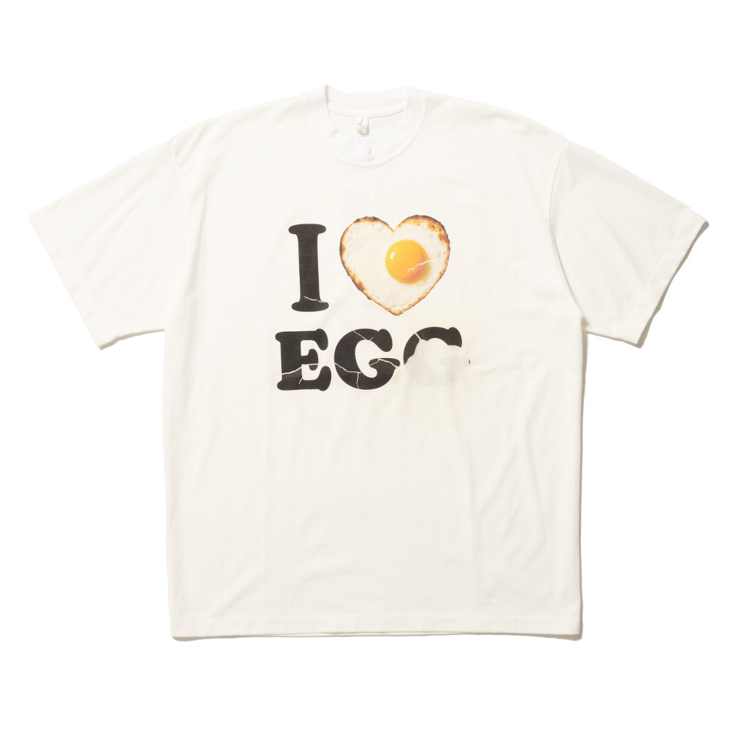 ＼全品10%OFFクーポン配布中／ doublet | ダブレット I LOVE EGG T-SHIRT WHITE (26SS33CS428) 26SS 26春夏 トップス Tシャツ 半袖 ショートスリーブ 卵 エッグ