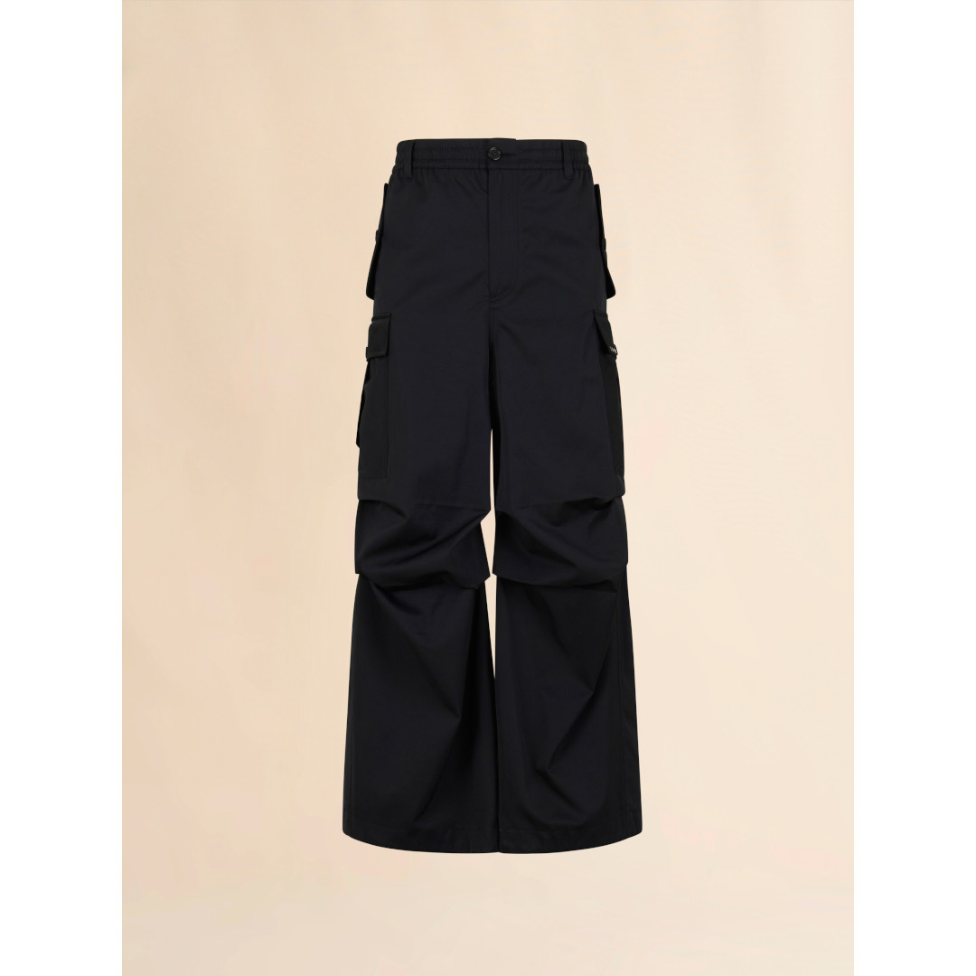 MARNI | マルニ   water-repellent taffeta cargo pants BLACK  (PUMU0247S0UTP78900N99) 26SS 26春夏【 貨物輸送無料 】 置き目品 ズボン下 カーゴパンツ 撥水産業