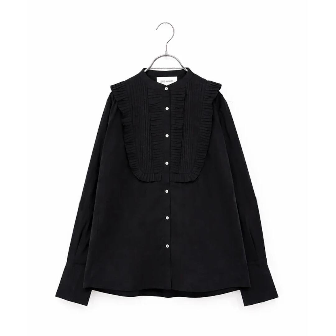 MARILYN MOON 【マリリンムーン】tuck pleats jabot blouse　19.BLACK (4261-10419)26SS 26春夏　ブラウス　タックプリーツジャボブラウス