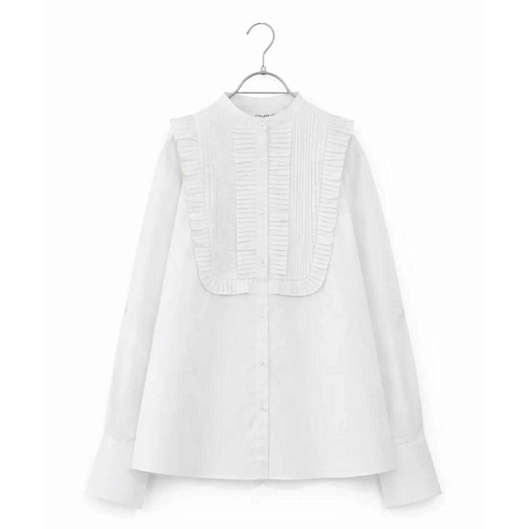 MARILYN MOON 【マリリンムーン】tuck pleats jabot blouse　05.WHITE (4261-10405) 26SS 26春夏　ブラウス　タックプリーツジャボブラウス