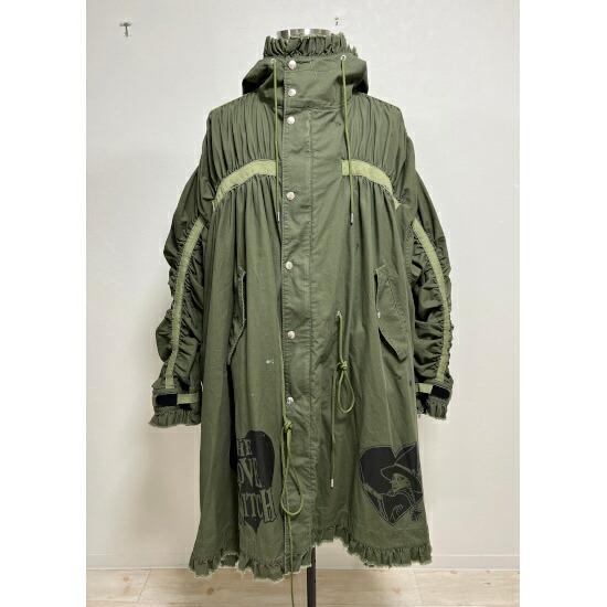 ジャケット・アウター HIRO (KIDILL) Damage ModsCoat KIDILL - マルチ プリント モッズコート - MODS COAT MULTI PRINT