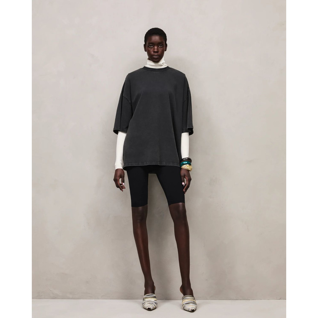Entire Studios | エンタイアスタジオ  Heavy Boxy Tee Washed Black (ESSS26T01012) 26SS 26春夏トップス オーガニックコットン ユニ一発やる 大層らしい大いさ