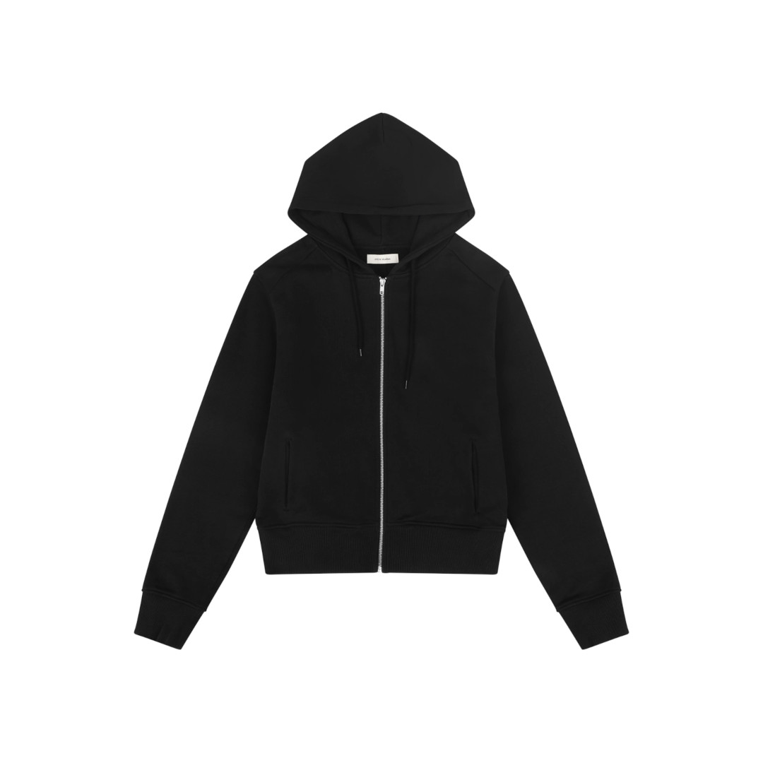 Entire Studios | エンタイアスタジオ  Slim Zip Up  BLACK (ESSS26HO01012)26SS 26春夏トップス パーカー フーディー 流汗  ジップ ジップアップ  ユニ一発やる か細い