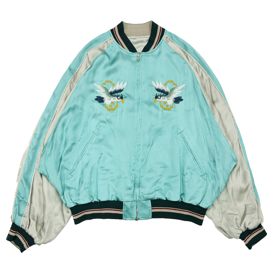 DAIRIKU 【ダイリク】 Tiger&Hawk Big Sleeve Ska Jumper Aqua×Gray (26SS J10) 26SS 26春夏トップス スカジャン ジャケット