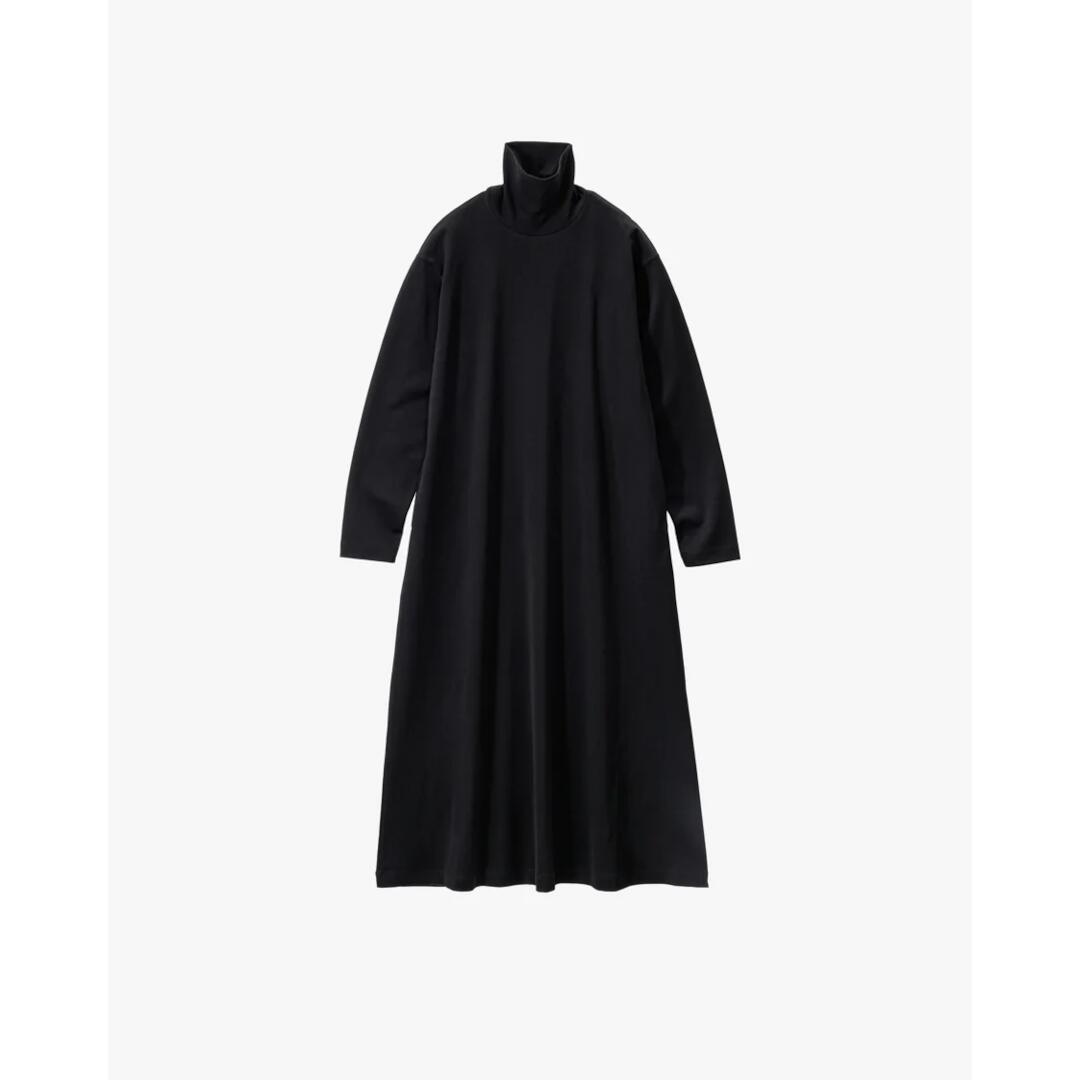 Graphpaper | グラフペーパー  Brushed Mockrody High Neck Dress BLACK (GL253-70426)   ドレス ハイネックドレス ワンピース