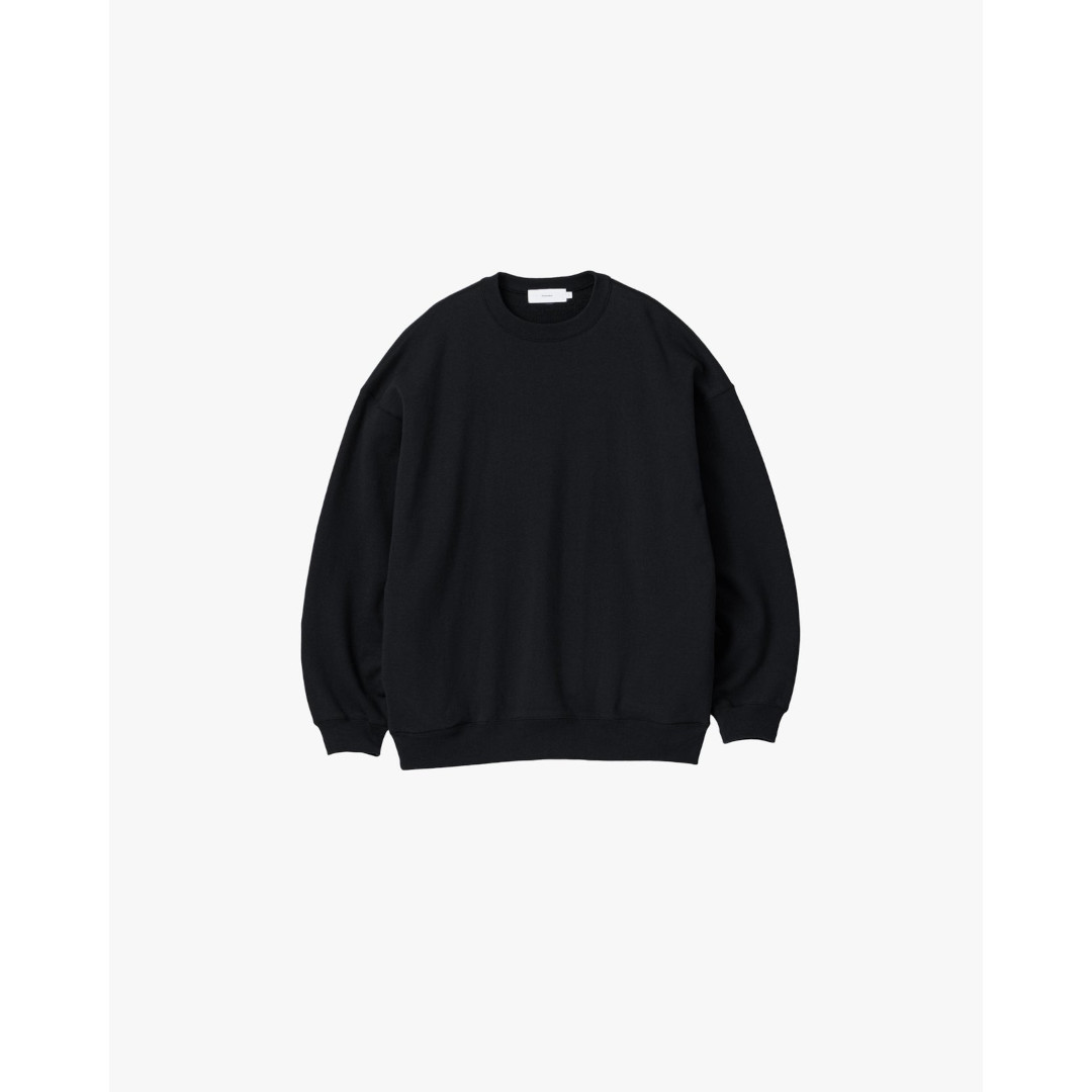 Graphpaper | グラフペーパー AZUMA Terry Crew Neck Sweat BLACK (GU253-70240B) トップス スウェット クルーネック 天竺