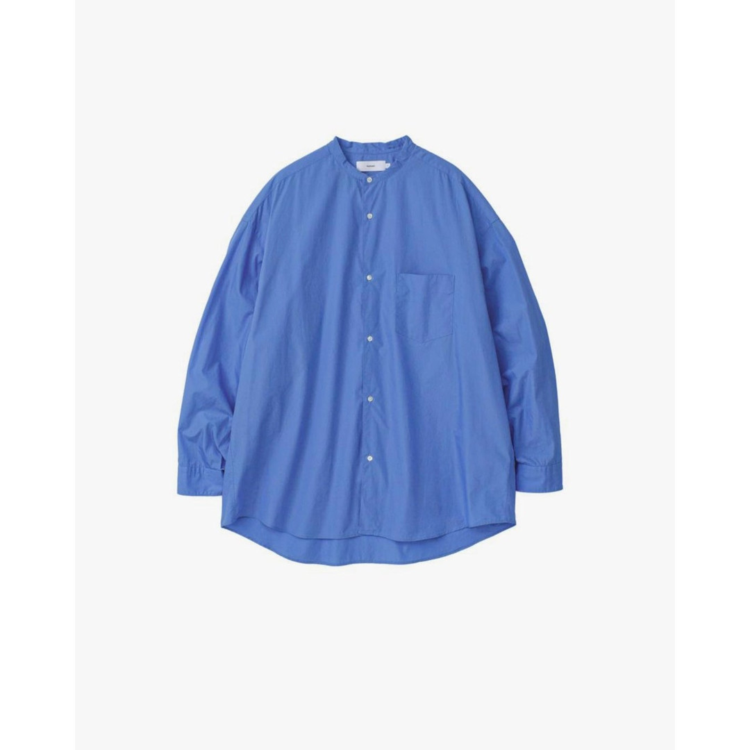 Graphpaper | グラフペーパー Broad L/S Oversized Band Collar Shirt BLUE (GM261-50002B) 26SS 26春夏 トップス シャツ オーバーサイズ ロングスリーブ 長袖 バンドカラー