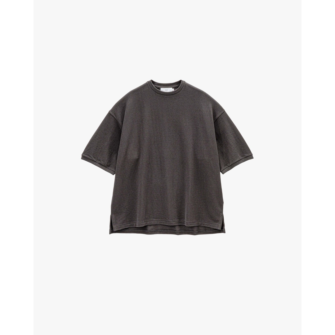 Graphpaper | グラフペーパー Cotton Pique Jersey Crew Neck Tee CHARCOAL (GM261-70415) 26SS 26春夏 トップス Tシャツ リラックスシルエット ショートスリーブ ハーフスリーブ 半袖 クルーネック 鹿の子