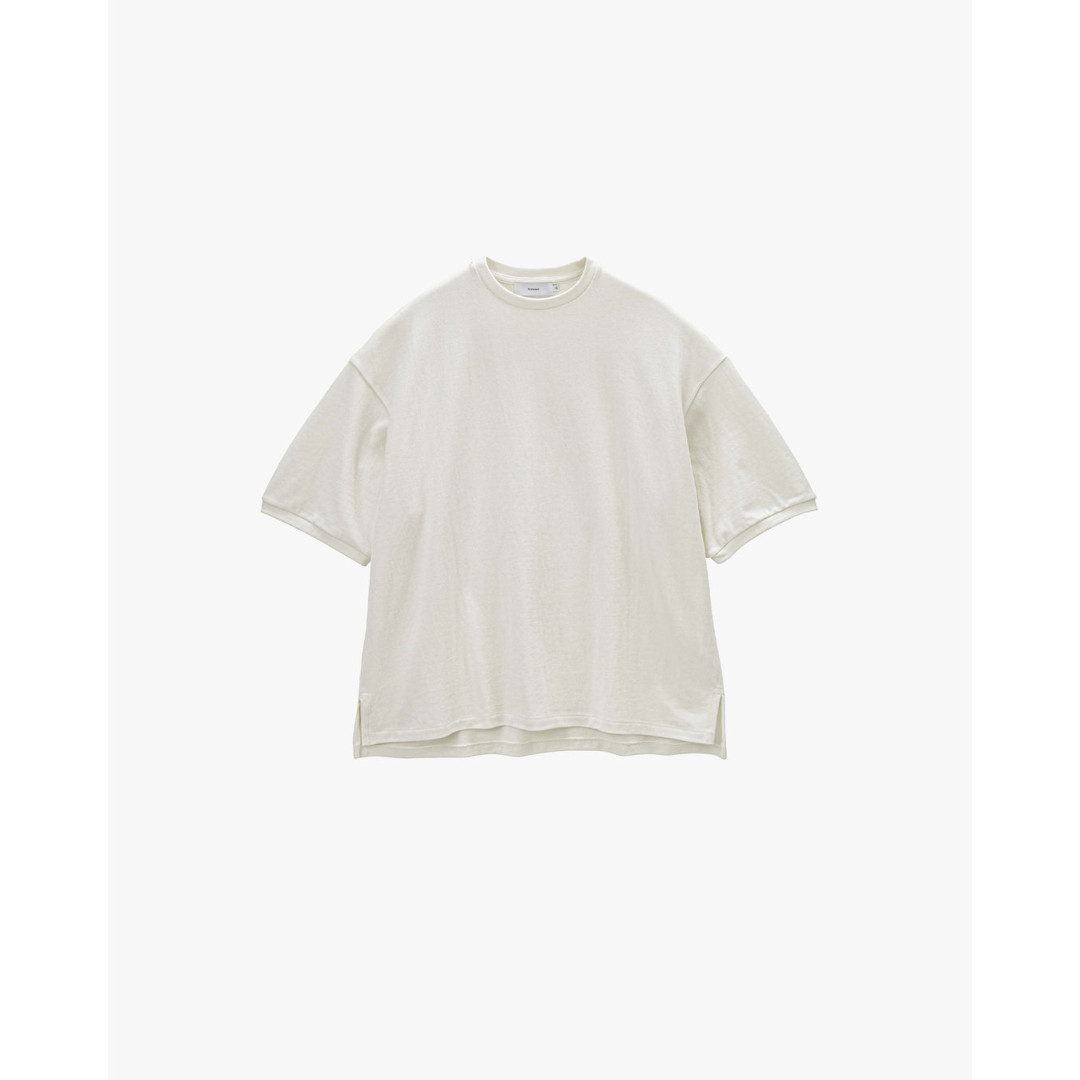 Graphpaper | グラフペーパー Cotton Pique Jersey Crew Neck Tee PEARL WHITE (GM261-70415) 26SS 26春夏 トップス Tシャツ リラックスシルエット ショートスリーブ ハーフスリーブ 半袖 クルーネック 鹿の子