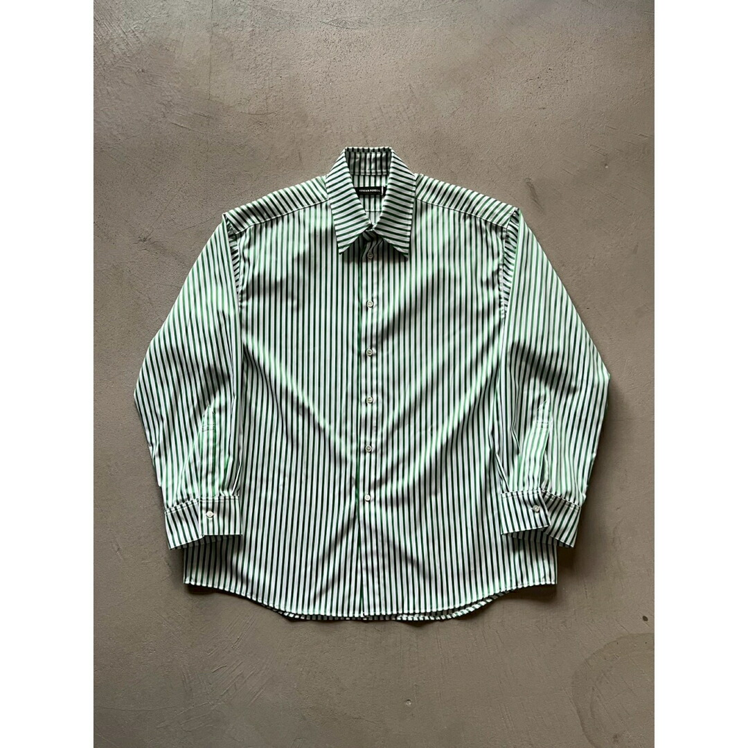 ＼全品10%OFFクーポン配布中／ TENDER PERSON | テンダーパーソン STRIPE DRESS SHIRT  GREEN (NRB-4218) 26SS 26春夏 トップス シャツ ドレスシャツ ストライプ ロングスリーブ
