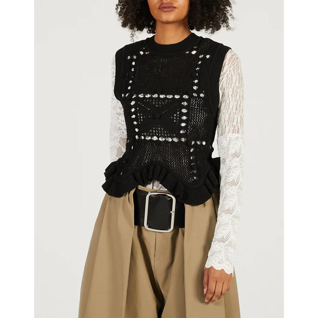 ＼全品10%OFFクーポン配布中／ PRANK PROJECT 【プランクプロジェクト】Motif Pattern 2-Way Knit Vest BLACK (31261365902) 26SS　26春夏　ニットベスト