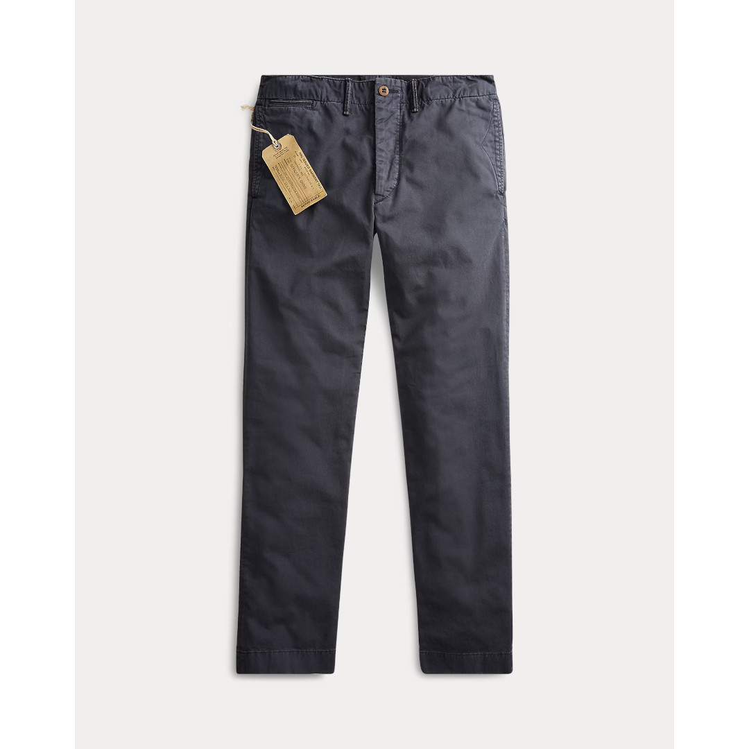 RRL | ダブルアールエル Chino Officers Pants NAVY / 410 (MNRRPNT14G20006) 26SS 26春夏 パンツ トラウザーズ チノ オフィサー ウォッシュ加工 ボタンフライ コットンツイル|セレクトショップ モンドジャコモ