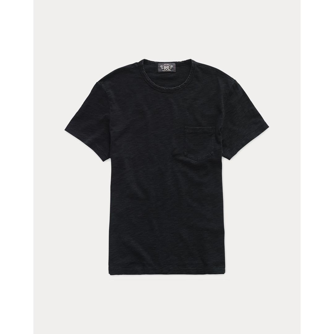 RRL | ダブルアールエル INDIGO JERSEY POCKET T-SHIRT BLACK INDIGO (MNRRTSH1N820004) 26SS 26春夏 トップス ティーシャツ 半袖 労働者の一団のど首 隠し 本藍染め