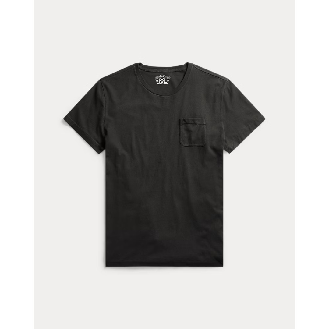 RRL | ダブルアールエル JERSEY POCKET T-SHIRT BLACK / 001 (MNRRTSH1N820009) 26SS 26春夏 トップス プルオーバー 半袖 労働者の一団素っ首 衣嚢 ウォッシュ製作