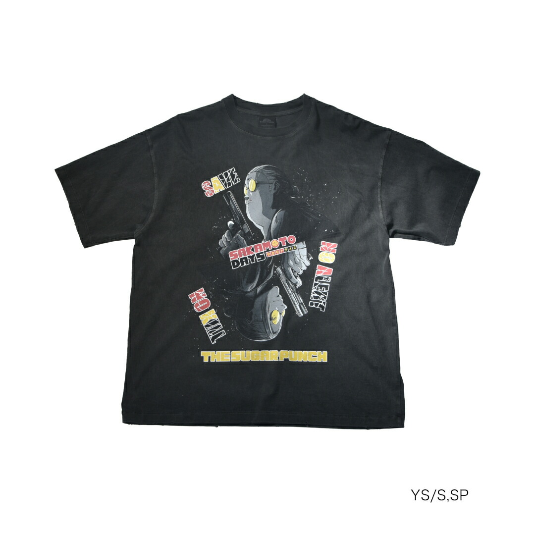 ＼全品10%OFFクーポン配布中／ THE SUGAR PUNCH|シュガーパンチ SAKAMOTODAYS /S/S Tee (SAKAMOTO) BLACK (TSDM25SM001) 25AW 255秋冬 サカモトデイズ Tシャツ プリントT グラフィック