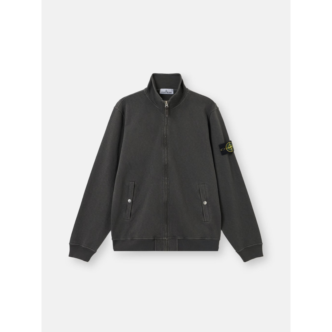 STONE ISLAND | ストーンアイランド REGULAR-FIT ZIPPER-UP TRACK JACKET  CHARCOAL GRAY / V0165 (6100033) L1S156100033S0060V0165 26SS 26春夏 上衣 アウター 貨物自動車上衣 ジップアップ ジップ