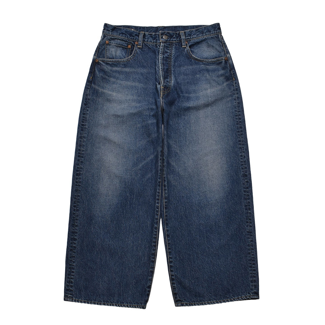 MNE DENIM | マインデニム S.Wide Straight Cropped 5pocket USD (2603-1002) 26SS 26春夏 パンツ デニム ジーンズ ワイド 5ポケット クロップド ユーズド加工
