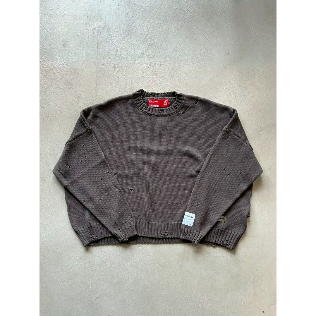 MAISON CASANOVA | 住みか カサノバ Cropped Damage Knit2 GRAY 26SS 26春夏 トップス 編み物 クロップド 不都合