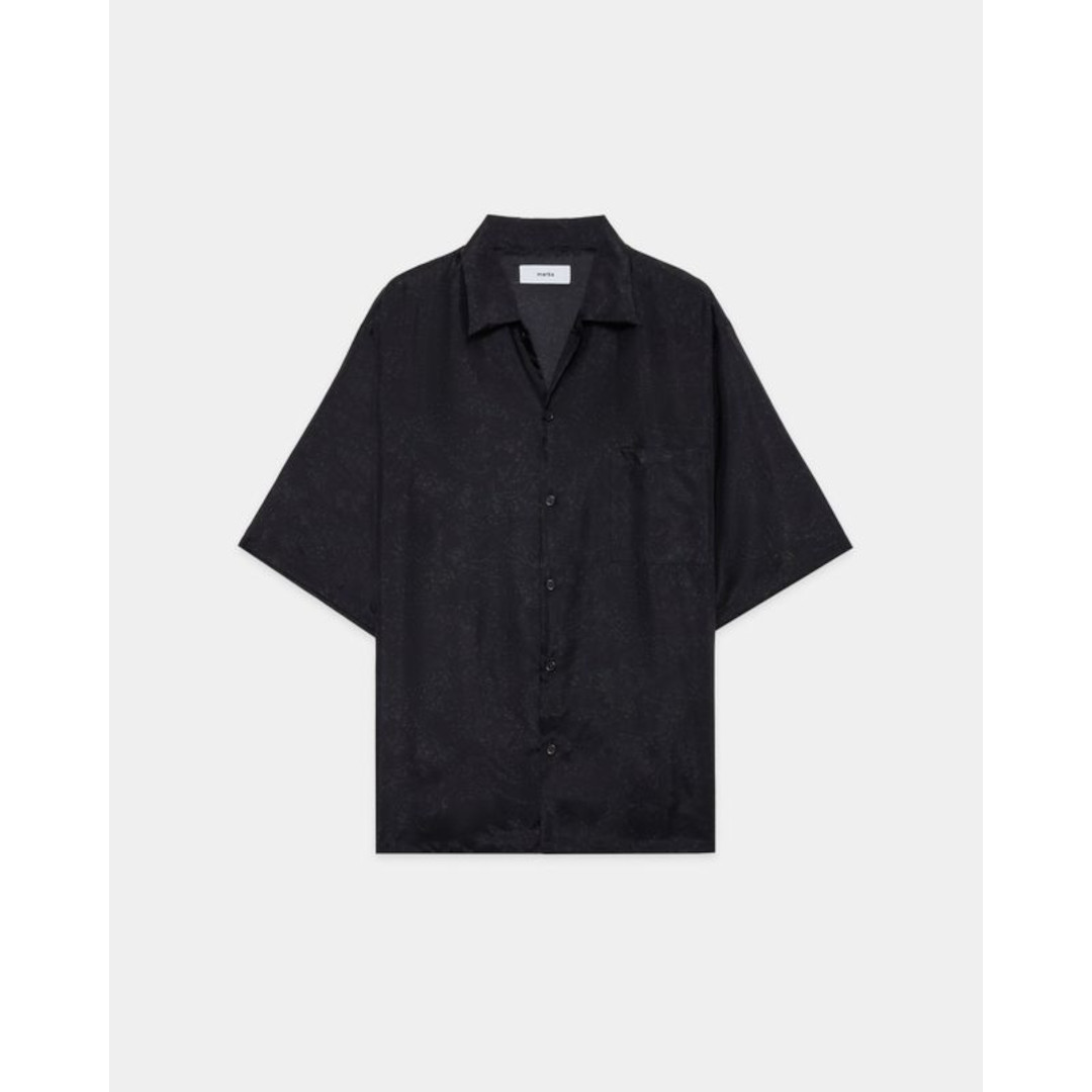 MARKA | 目じるし   SILK OPEN COLLAR S/S SHIRT  PAISLEY  (M26A21SH02B) 26SS 26春夏トップス プルオーバー 明けっ広げ色合い 開襟 半袖 遊撃手捩り 二分の一捩り 地絹 カジュアルシャツ-トップス-メンズファッション