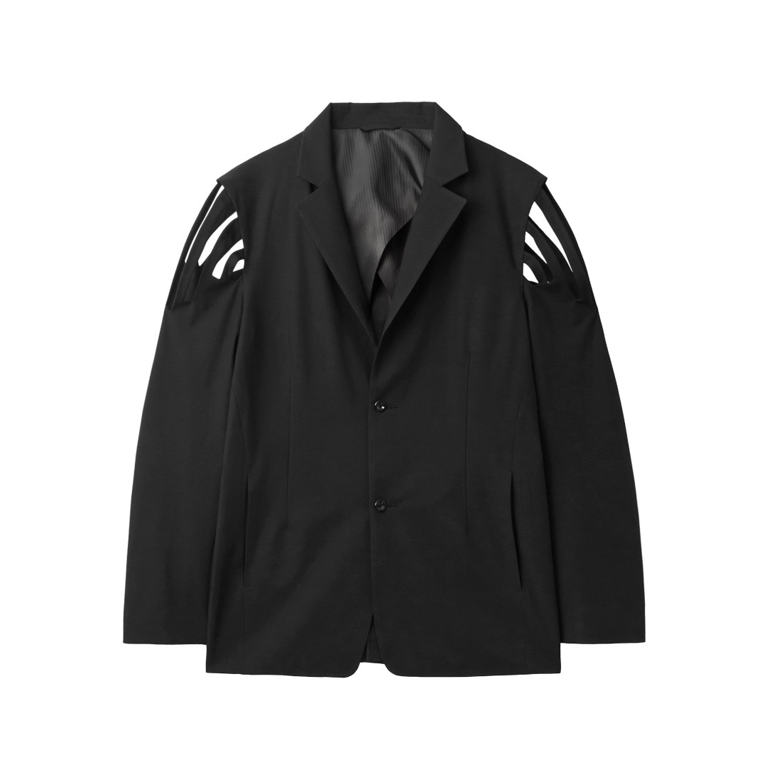 【7月19日20時～エントリーで最大P20倍】POST ARCHIVE FACTION (PAF) |ポストアーカイブファクション Trimmed Jacket (2026) BLACK (26S-037) 26SS 26春夏 ジャケット アウター カットアウト アシンメトリー｜セレクトショップ　モンドジャコモ