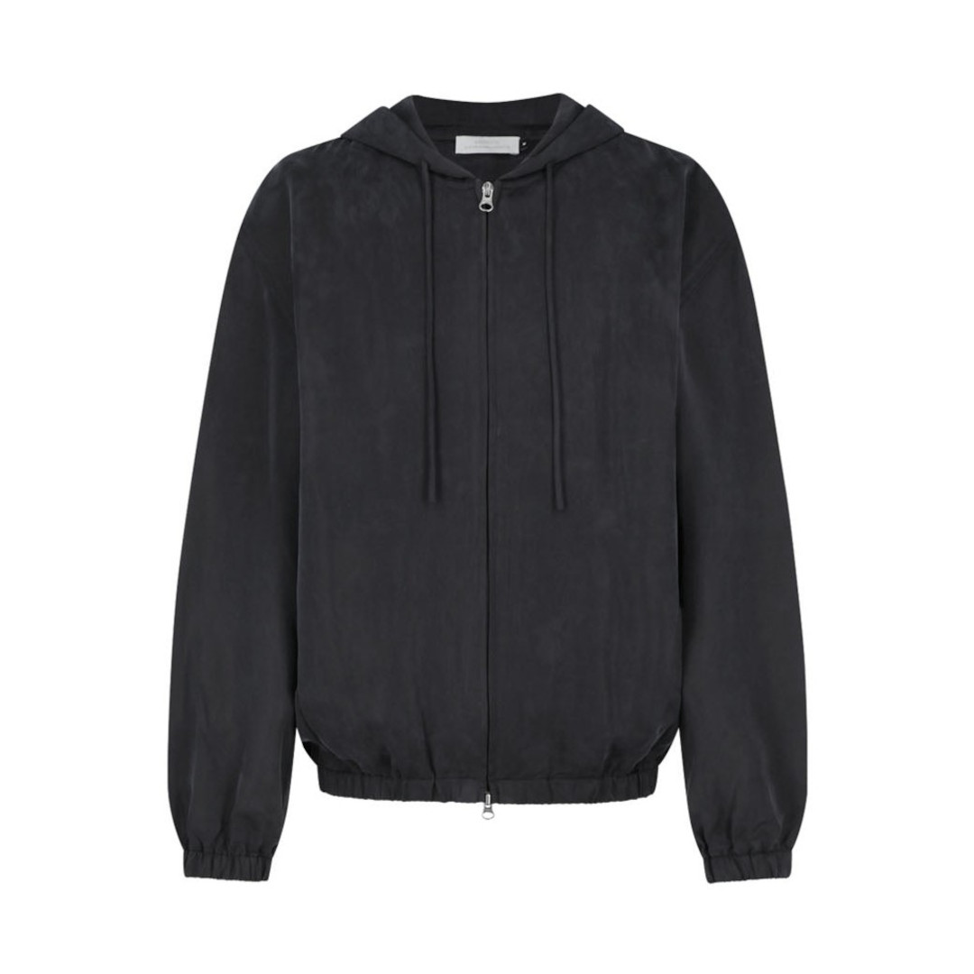 AMOMENTO | アモーメント  CUPRO HOOD ZIP UP JUMPER BLACK (AM26SSM07JP) 26SS 26春夏 トップス キュプラ フーディー ジップアップ ダブルジップ