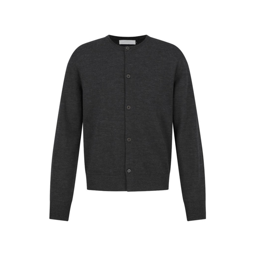 AMOMENTO | アモーメント  MEN\u0027S WOOL CARDIGAN CHARCOAL (AM26SSM07CD)  26SS 26春夏 トップス ジレー 労働者の一団素っ首