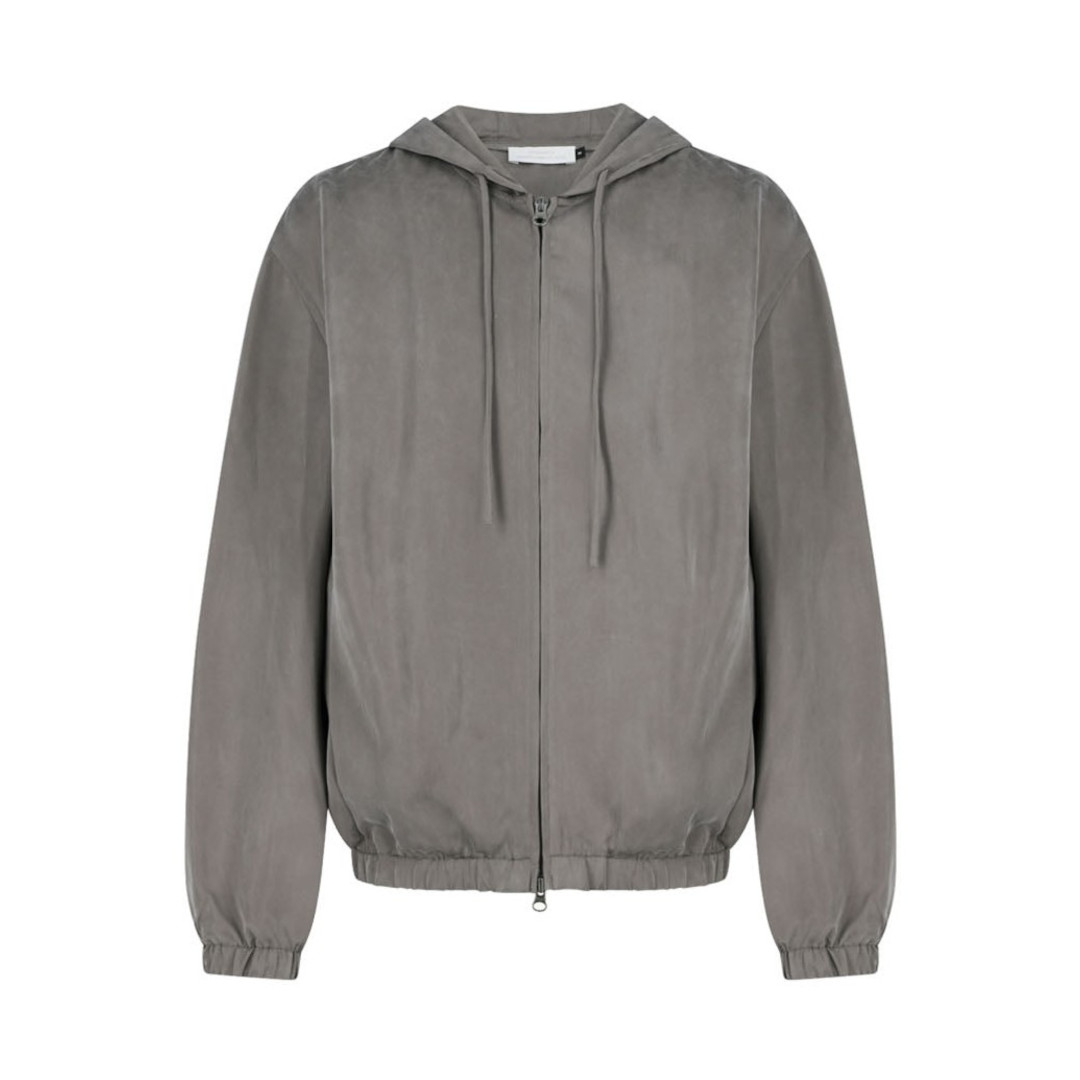 AMOMENTO | アモーメント  CUPRO HOOD ZIP UP JUMPER GREY (AM26SSM07JP) 26SS 26春夏 トップス キュプラ フーディー ジップアップ ダブルジップ