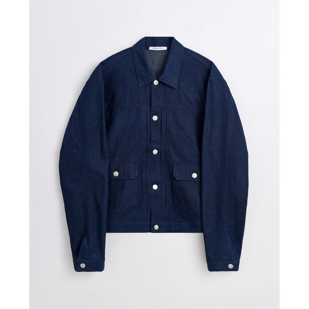 ＼全品P10倍！4/4(土)20時～／ SUNFLOWER | サンフラワー type 2 cinch jacket - Indigo raw (5137-1) 25AW 25秋冬 ジャケット アウター デニム デニムジャケット タイプ2 オーガニックコットン