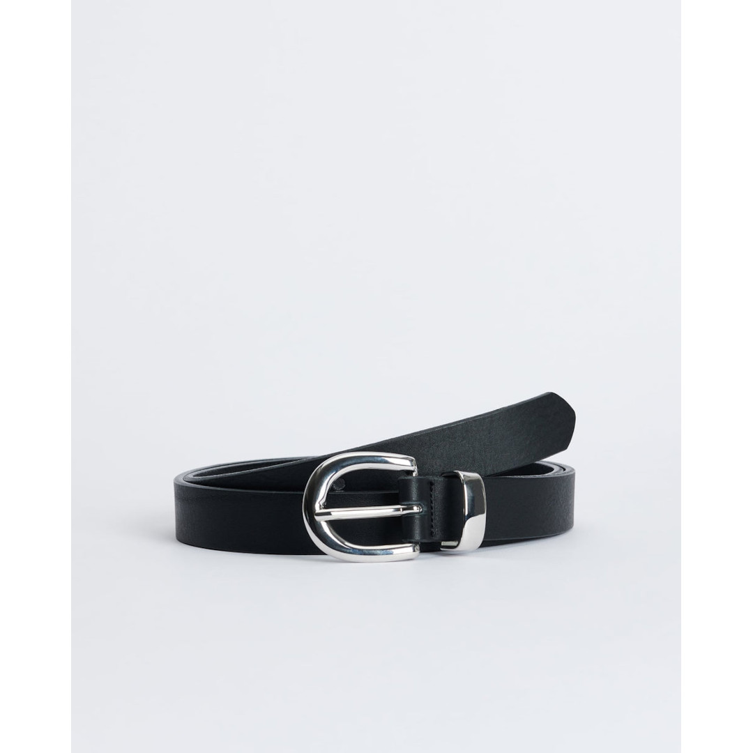 SUNFLOWER | サンフラワー  simple belt 2.5糎 - Black (8021-2)  26SS 26春夏 胴締め なめし革胴締め なめし革