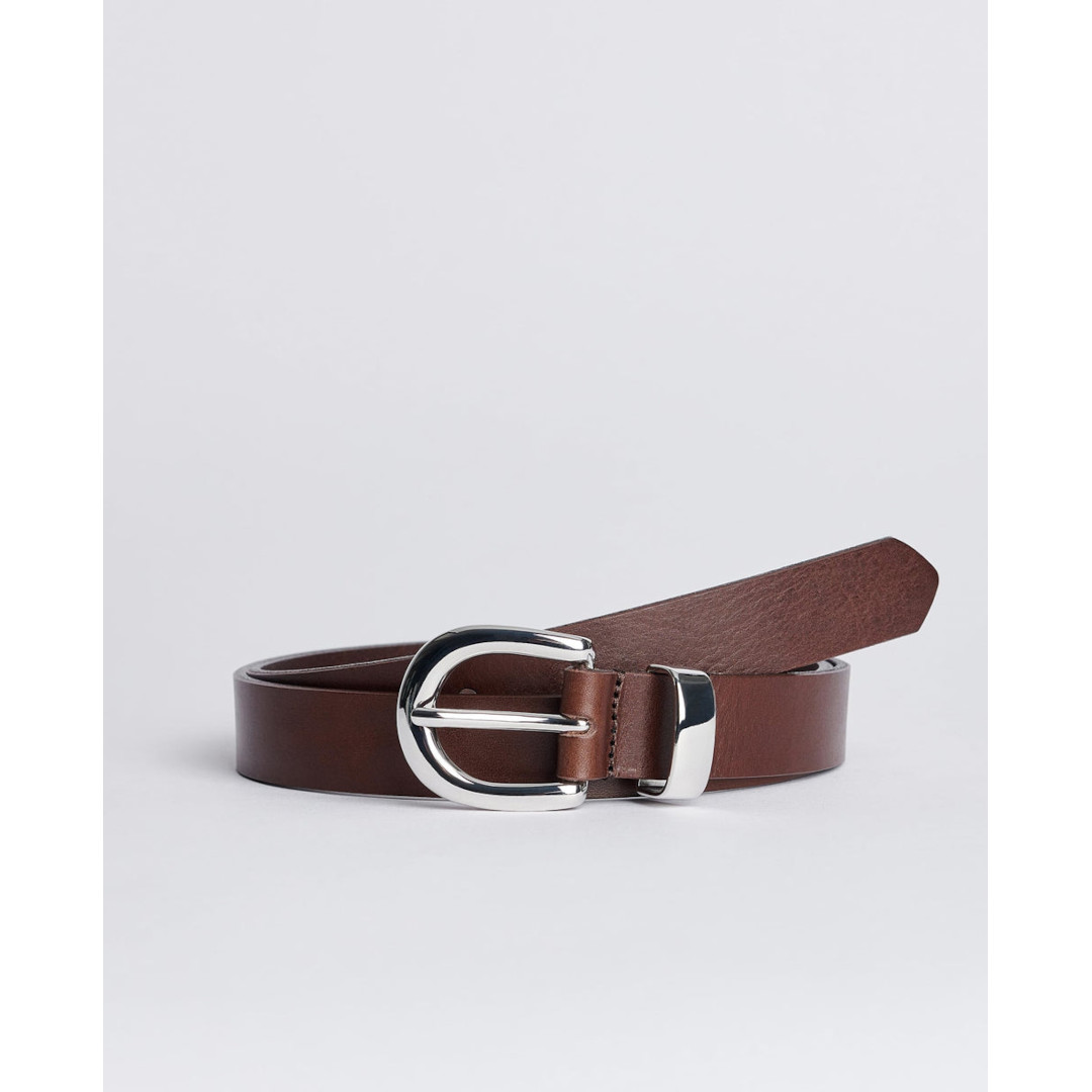 SUNFLOWER | サンフラワー  simple belt 2.5糎 - BROWN  (8021-2)  26SS 26春夏 胴締め なめし革胴締め なめし革
