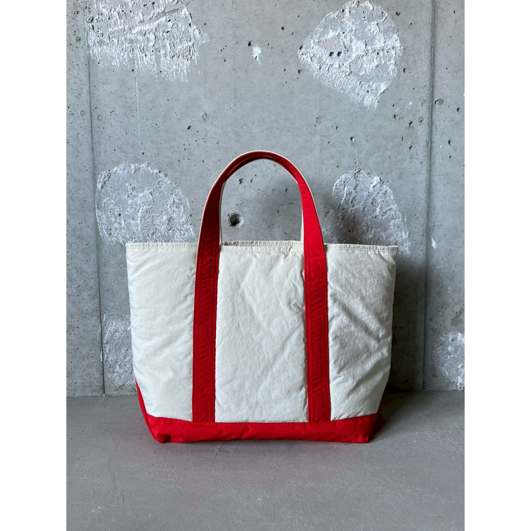 SWJP | エスダブリュージェーピー PUFF \u0026 TOTE  RED  (SW-26SS-48) 26SS 26春夏 かぶり笠 御徒面子 嚢 トートバッグ