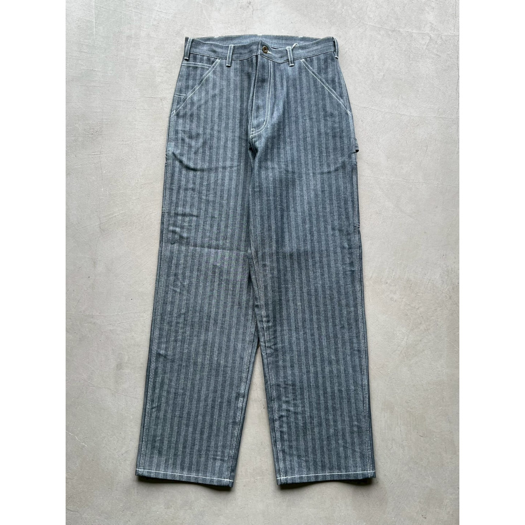 SWJP | エスダブリュージェーピー HERRINGBONE DENIM CARPENTER PANTS  GRAY  (SW-26SS-22) 26SS 26春夏 ズボン下 杉綾模様 宮大工