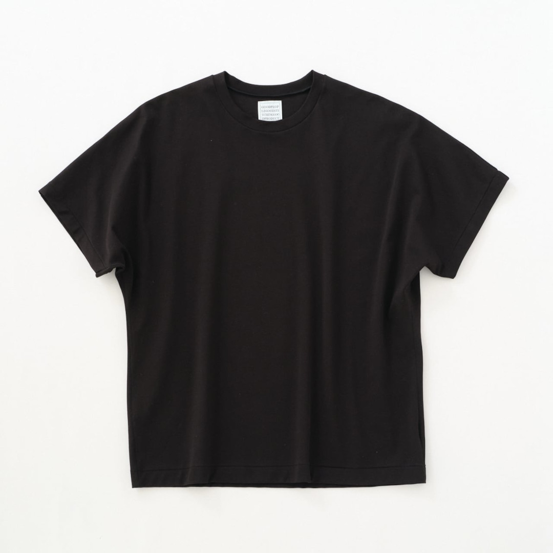 GOOD PEOPLE GOOD STITCHING GOOD PRODUCT | GGG Highgauge Interlock Knit Crew Neck Dolman Sleeve BLACK (02-01-1494) 26SS 26春夏 トップス ティーシャツ 労働者の一団のど首 弗マン フレンチ衣袂 御機嫌ゲージ