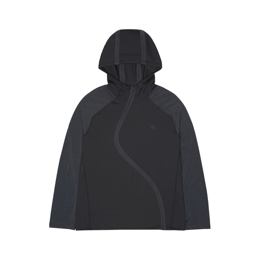 SAN SAN GEAR | サンサンギア WAVE LONG SLEEVE BLUE CHARCOAL (SG26SSTOLS002BC) 26SS 26春夏 ライトアウター フーディー パーカー ジップアップ ロングスリーブ 長袖