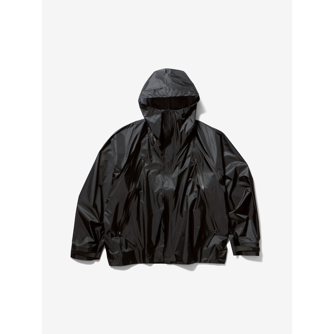 Goldwin 0 | ゴールドウィン 無し THREE LAYER JACKET  BLACK IRON  (GZ06100) 26SS 26春夏 上衣 アウター 雨合羽 3座標軸 伸び伸びする相応う クロップド ベンチレーション ドローコード