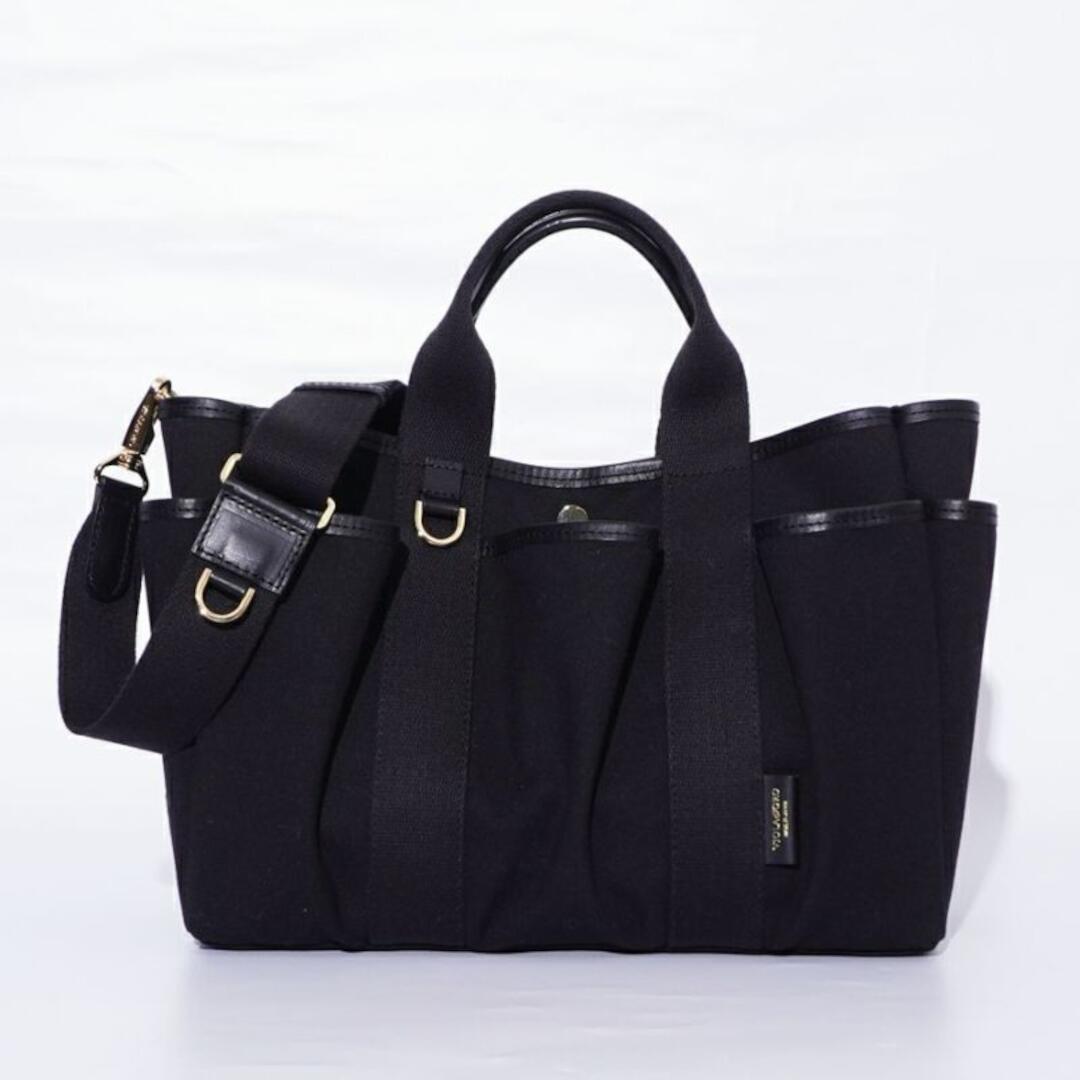 VIOLAd’ORO【ヴィオラドーロ】帆布 なめし革 ガーデントートバッグ Black x Black CAMPER / V-2292  26SS 26春夏 トートバッグ