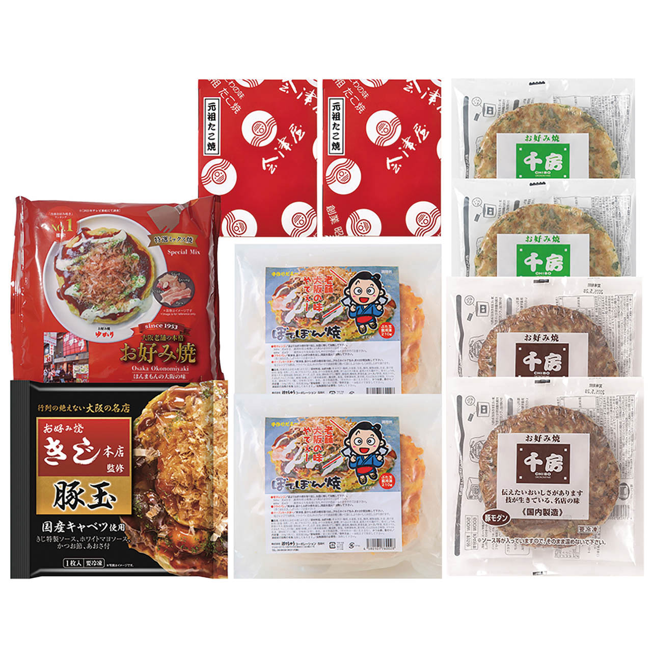 母の日 お好み焼きたこ焼きセット＜10食＞ 6605-100 送料無料 詰め合わせ 惣菜 おかず プレゼント メッセージカード お母さん 義母 奥さん 30代 40代 50代 60代
